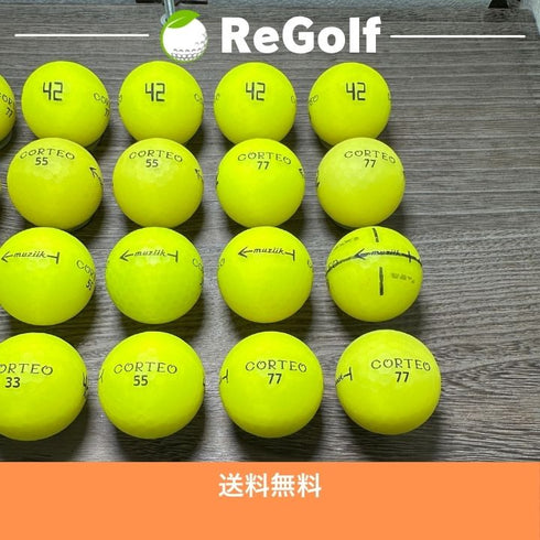 【中古】 ロストボール コルテオ 42 マットカラー イエロー 20球 ACランク ゴルフボール リゴルフ